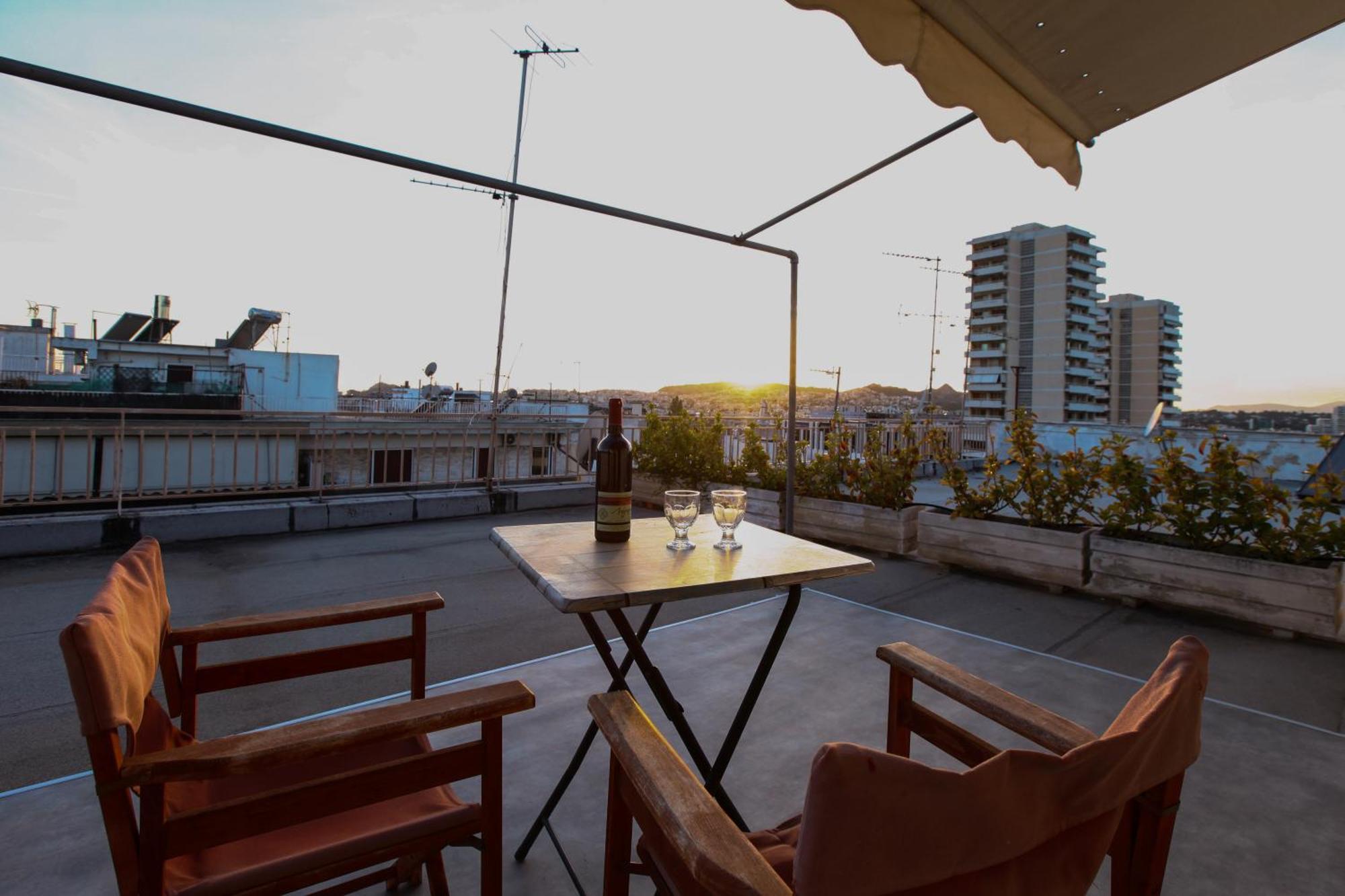Loft Condo Next To Metro Station. Amazing View! Athens Exterior photo